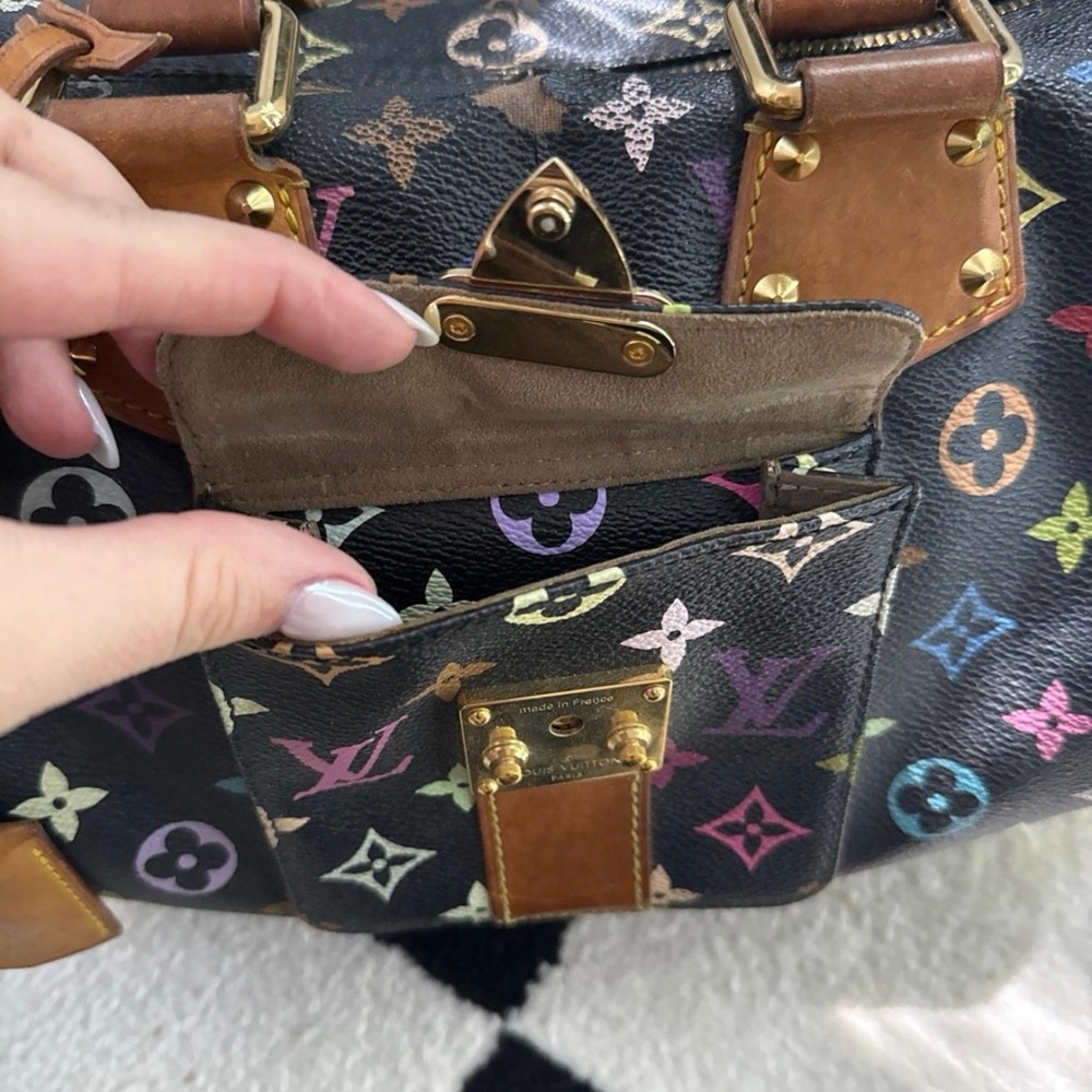 Louis Vuitton Multicolor Monogram Satchel - Dark Brown with Multicolor Print - Picture 6 of 10
